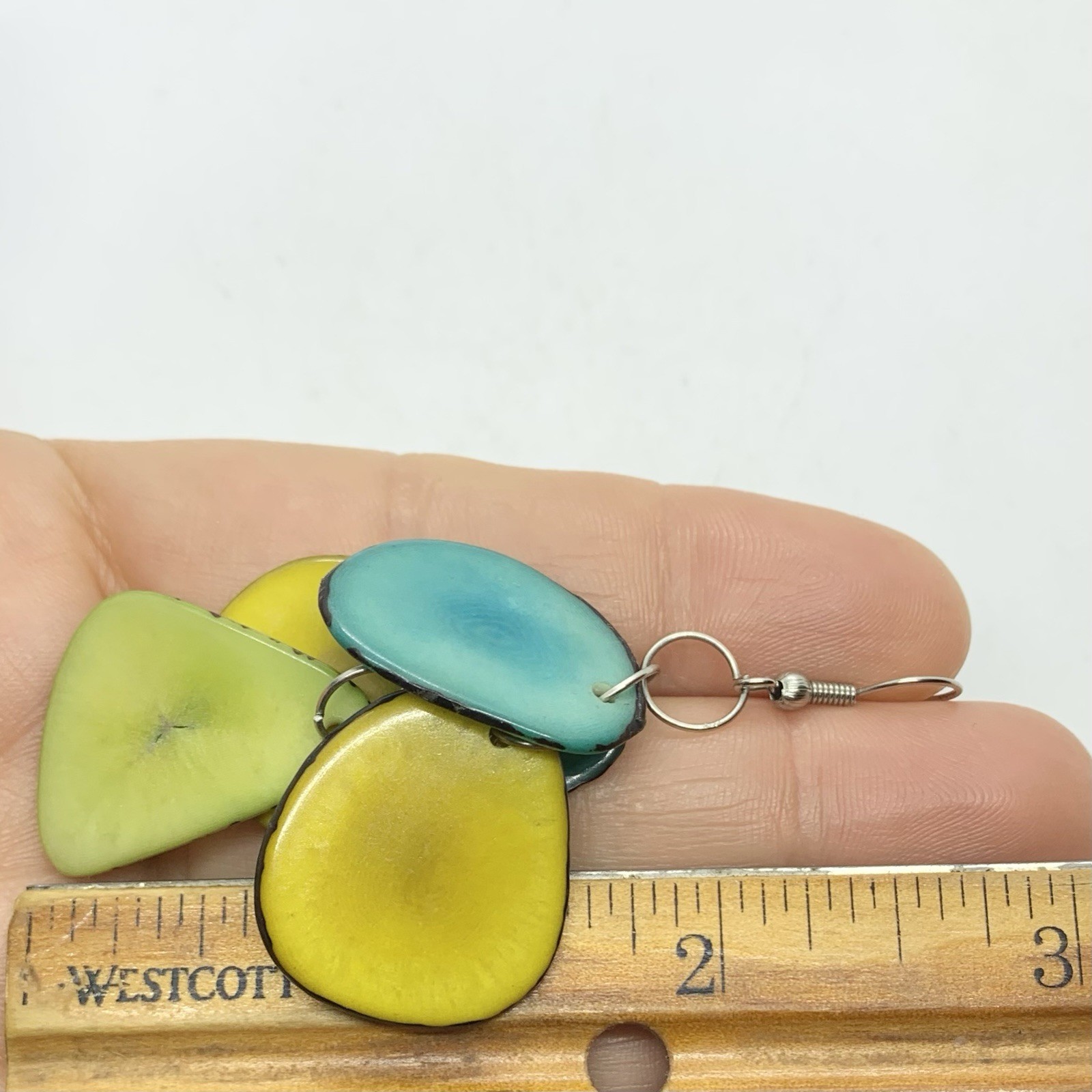 Vtg Organic Slice Waterfall Dangle Statement Mult… - image 6