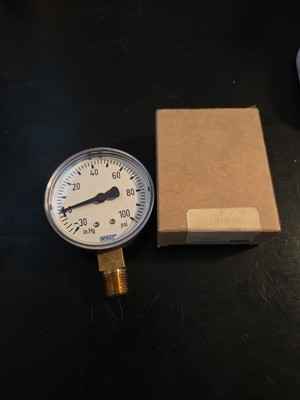 Wika 4253060 Type 111.10 2.5'' Lower Mount Vacuum Pressure Gauge 160 Psi 1/4 NPT