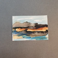 AMBER K - ACEO Original Abstract Landscape Painting A2008