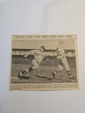 Billy Herman Cubs Vs Cardinals Opening Day 1936 Baseball Picture Panel