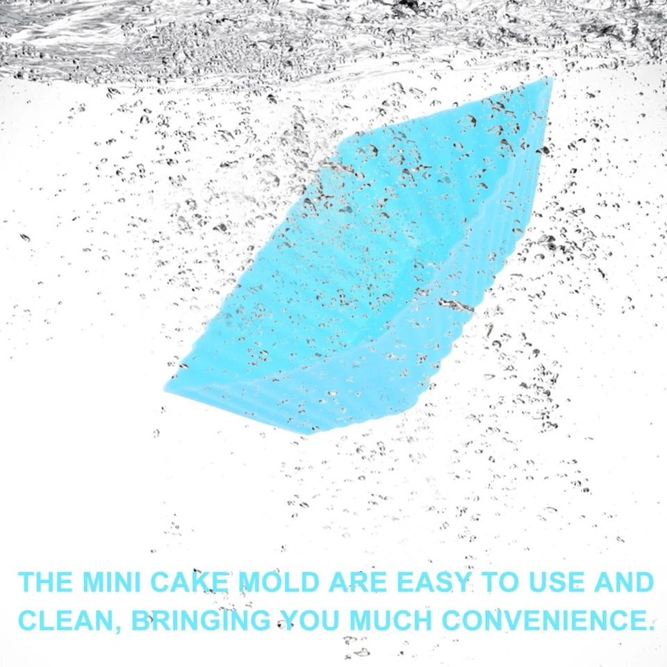 12 Pcs Cupcake Backform Silikonform Tortenstücke Muffinbecher Backförmchen - Bild 3 von 4