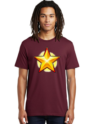 Star-3 Mens Graphic Tee, 100% Cotton, Casual Summer Wear