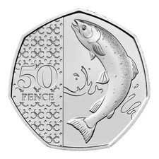2025 Atlantic Salmon BU 50p Coin Brilliant Uncirculated - Available on eBay