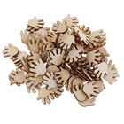 100 Pieces Natural Cutouts Shapes Rustic Wooden