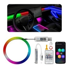 Acrylic Ambient Lighting Car Interior,55.1 inches 1 in 1, color-changing