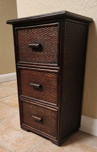 Countertop Solid Wood Chest Of Drawers, Stained, Solid Piece - 11 lbs!