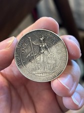 1911 B British Hong Kong Trade Dollar Silver Coin Chopmarked