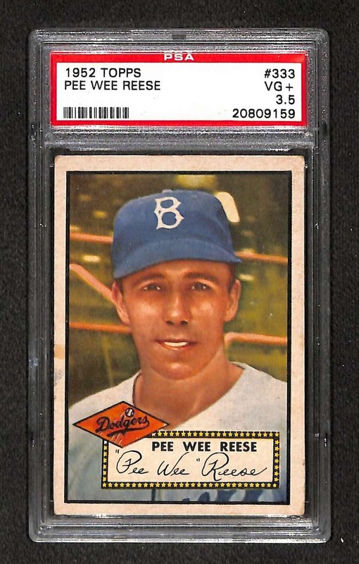 1952 Topps #333 Pee Wee Reese HOF  PSA 3.5 VG+ C105377