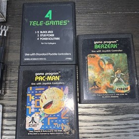 Atari 2600 Video Game Console COMPLETE with 3 Games CLEAN!