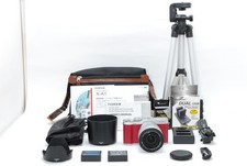  NEAR MINTw/Strap FUJIFILM X-A1 Mirrorless Digital Camera Red XC 16-50mm Lens