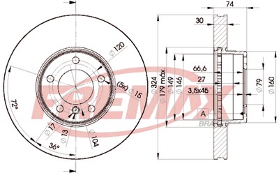 Remax BD-5859 Brake Disc for BMW