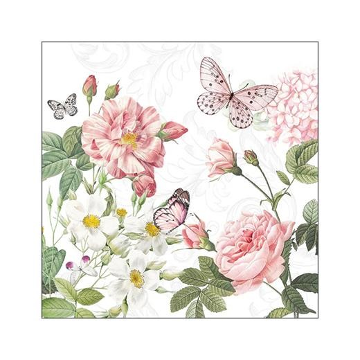 Ambiente 33cm 3-Ply Paper Napkins 20pcs - Amelia White