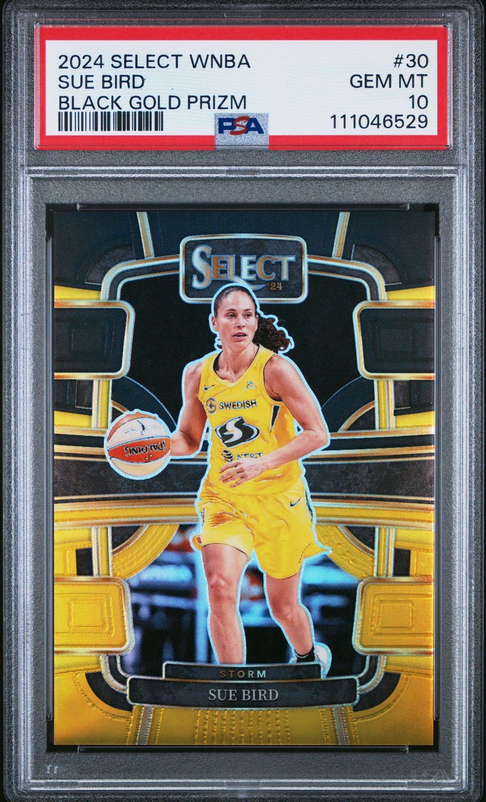 2024 PANINI SELECT WNBA BLACK GOLD PRIZM #30 SUE BIRD 1/5 PSA 10