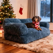 Luxury Plush Pet Sofa Bed   Warm  Cozy Nest For Cats And Small Dogs-FGQ