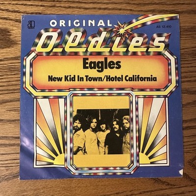 Eagles   New Kid In Town / Hotel California - Vinyl 7'' Single EU Import - VG+