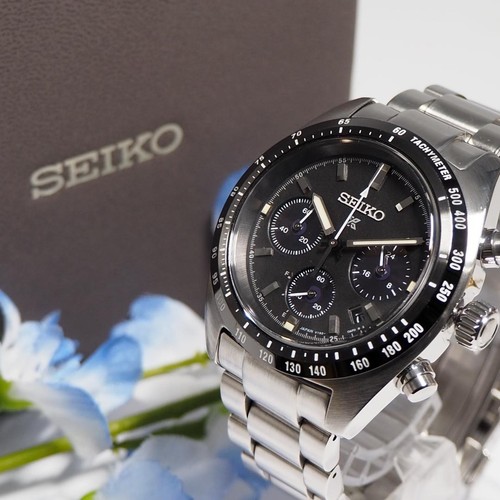 Seiko Prospex Analog Solar Men Speed Timer Watch Box 584 Vintage 947298246