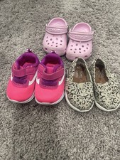 Lot Of Baby Girl Shoes Sneakers Size 2  3