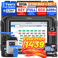 2026 Xtool X100max Ks-1 Auto Immo Key Programmer Diagnostic Tool Ecu Programming