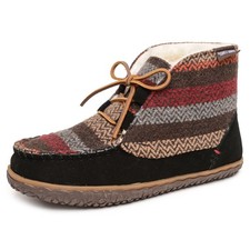 Minnetonka Women's Torrey Bootie Slipper, Black Multi, 10 M US