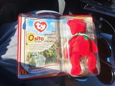 Ty Beanie Baby Osito The Mexico Flag Teddy Bear Born on 1999- New in box