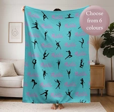 Personalised Dance Blanket Girls Bedding Teen Throw