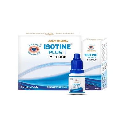 Jagat Pharma Isotine Plus Eye Drop (10ml X 6 eye drops) For Eye Care