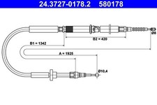 ATE Bremsseil Hinten Audi 24.3727-0178.2