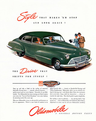 Oldsmobile Hydramatic Drive Ad Automatic Car Poster - 12X16/16X20/18X24/24X36