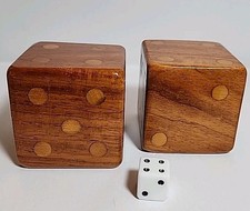 Wooden Dice Pair Jumbo 2 1/4 Inches