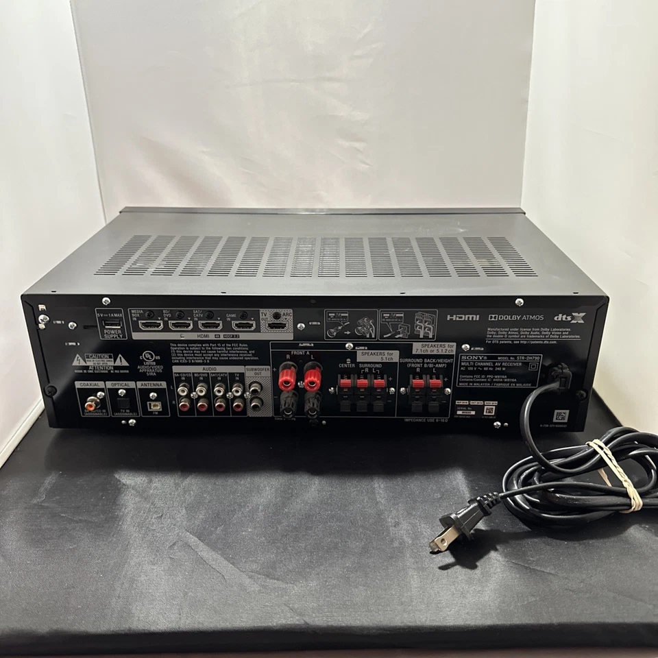 Sony STR-DH790 7.2 CH 4K HDR RECEIVER with Bluetooth Dolby Atmos DTS:X No Remote - Image 4 of 4