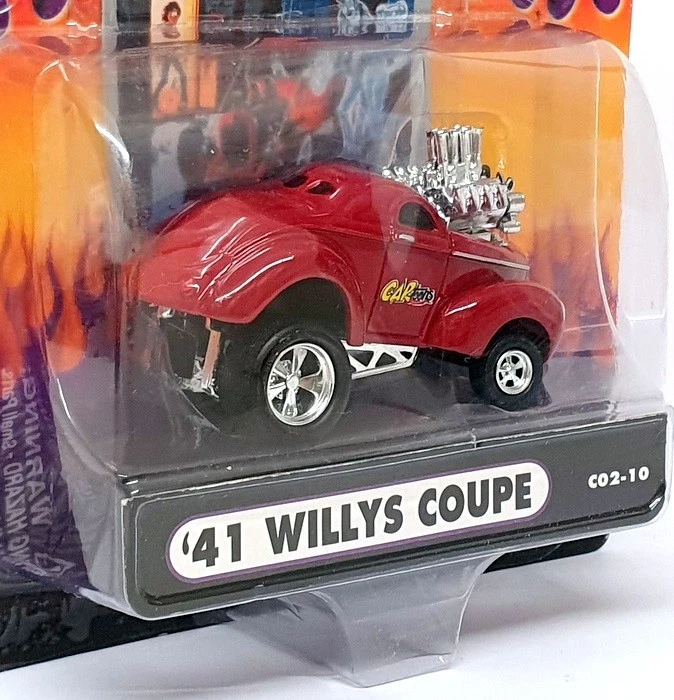 Muscle Machines 1/64 Scale 71171 C02-10 - 2001 Willys Coupe - Burgundy - Image 3 of 4