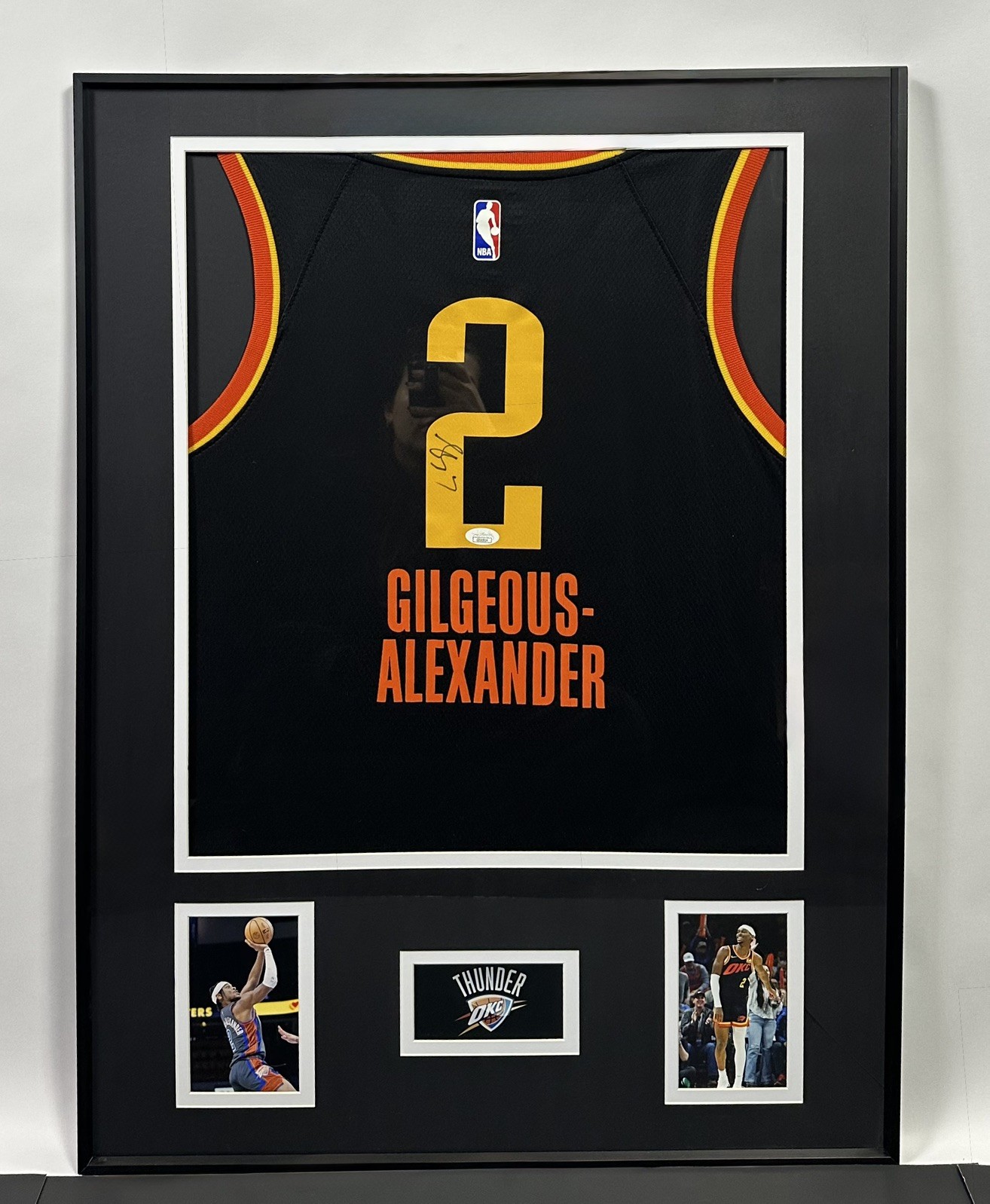 Shai Gilgeous Alexander Autographed Signed Oklahoma City Thunder Framed Jersey JSA COA 