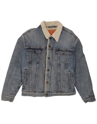 Levi's Herren Sherpa Jeansjacke UK 36 Small Blau Baumwolle DT10