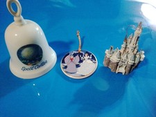 Disney Cinderella Castle Ornament w/Disk & Bell all were purchased at the park