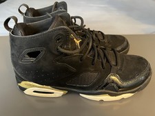 Jordan Flight Club 91 BG Black Metallic Gold . Youth Size 7Y
