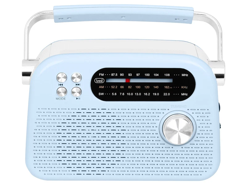 Radio Portatile Batteria Ricaricabile con Bluetooth TREVI Vintage Retrò Anni 60, fotografia 4 di 4
