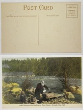 Vintage PC Gold Mining w/ Rocker on Deer Creek Nevada City CA 1907-1915
