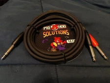 Pig Hog Solutions 10ft TRS (M) Dual 1/4" Insert Cable Limited Lifetime Warranty