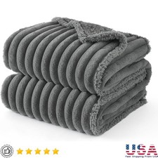 Waterproof Pet Blanket Reversible Sherpa Corduroy Soft Cozy Furniture Protector