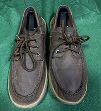 Sperry Top-Sider Original Brown Soft Leather Casual Boat Shoe Men's Size 9W Used