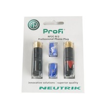 Neutrik NF2C-B-2 Cinchstecker Paar