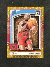 2024-25 Donruss Optic #296 Jamal Shead Gold Velocity /10 Toronto Raptors