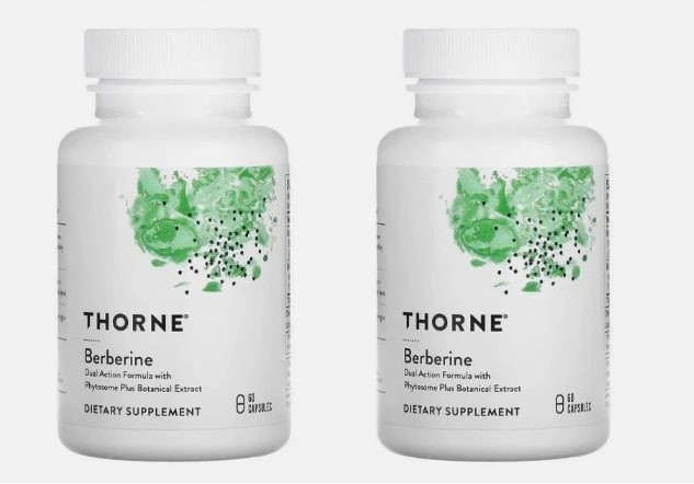 2 PACK Thorne Berberine Supplement 1000mg Dual Action Formula EXP 2027