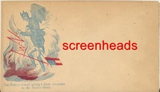 ANTIQUE CIVIL WAR PATRIOTIC COVER "TRAITOR ARNOLD WELCOMES JEFF DAVIS to HELL"