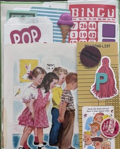 Vintage Junk Journal Kit Children’s Book Pages Scrapbooking Ephemera