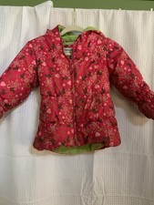 London Fog Girls Large 6X Puffy Pink Floral Coat