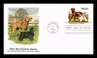 US COVER DOGS CHESAPEAKE BAY RETRIEVER AND COCKER SPANIEL FDC FLEETWOOD