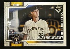 2026 Topps Series 1 Celebration Jacob Misiorowski Dugout Peeks SP RC 1:534 Packs