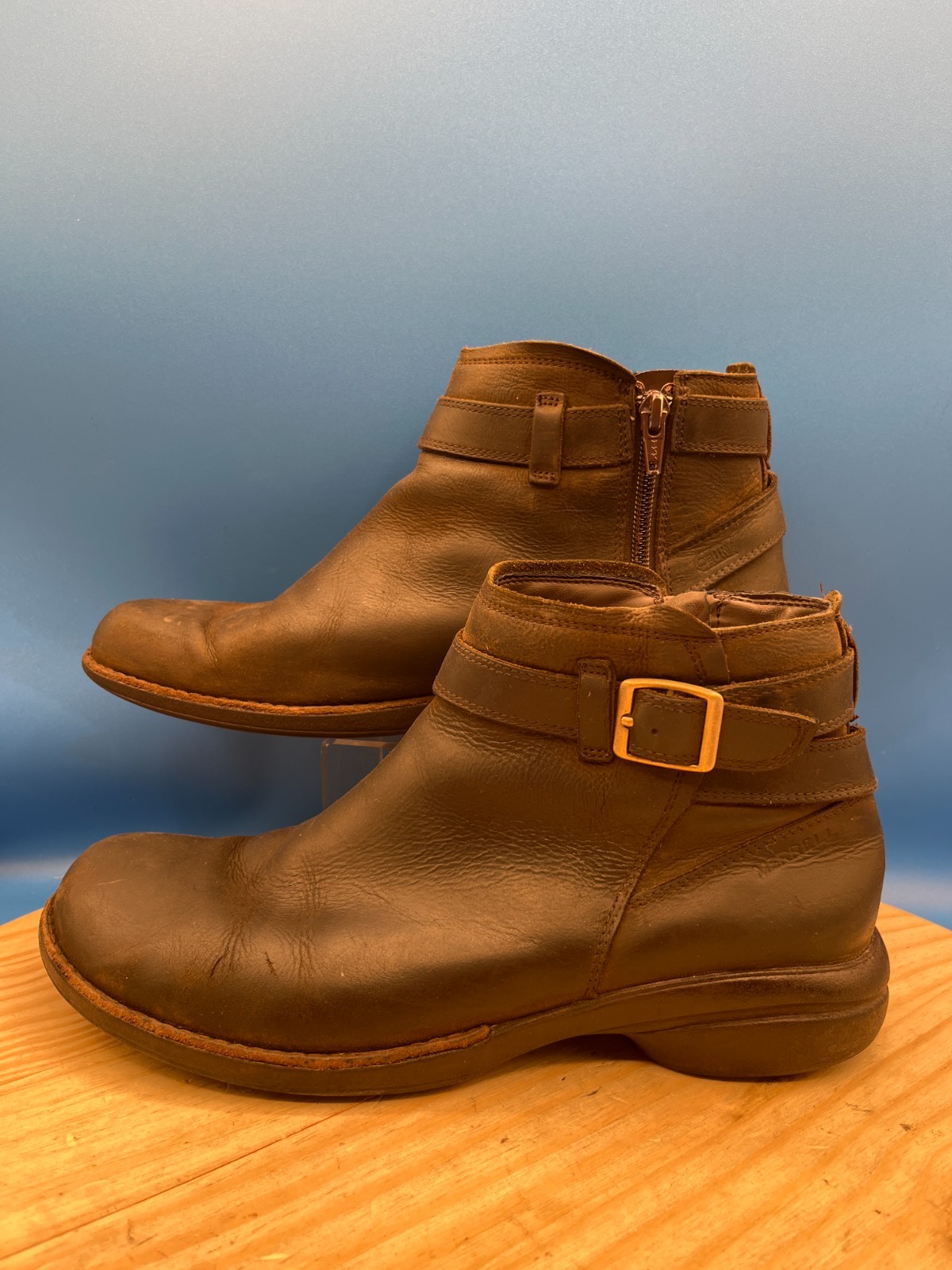 Stivaletti Merrell Andover Bluff donna taglia 10 EU41 pelle nera impermeabili