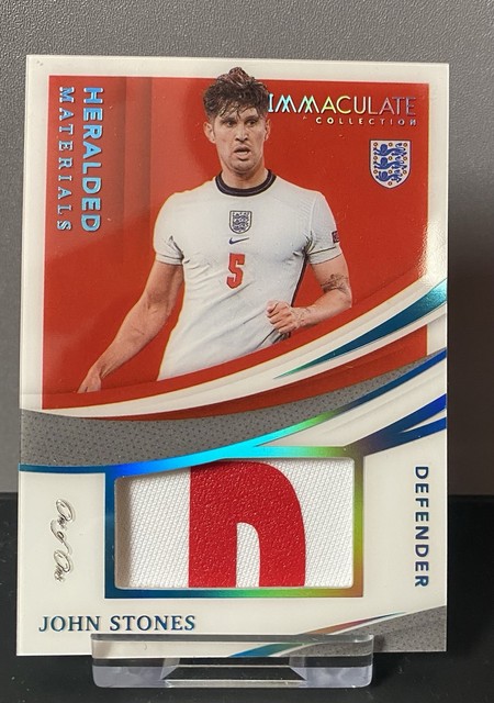 Panini Immaculate 2021 John Stones Patch Heralded Materials 1/1 (1 Of 1) England